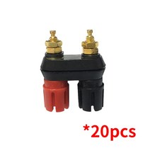 차량용 스피커 카오디오 자동차 엠프 나카미치 바나나 플러그 오디오 잭 스피커용 나사 잠금 장치 포함 블랙 및 레드 4mm 24K 금도금 커넥터 20 개10 쌍, Rx20, Rx20