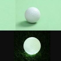 마트498 LED 발광 골프공(화이트) 홀인원 칼라 가성비 야간골프공 빛나는 형광