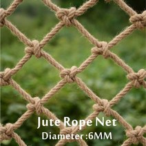 메쉬휀스 바리게이트 휀스 dia 6mm jute rope net 안전망 등반 정원 계단, 직경 6mm 메쉬 10x10cm, 1.5mx4m