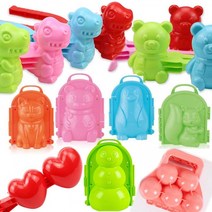 KC인증 - 눈뭉치 집게 틀 30종류/스노우 볼 메이커 모래놀이 눈오리 눈집게 눈사람 만들기 제조기 캠핑, 다람쥐 눈틀-색상랜덤