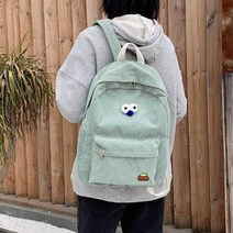 코듀로이 학생 백팩 여자 남자 캐주얼 귀여운 가방