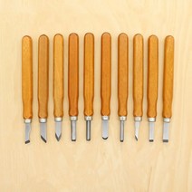 치즐 그리프 목공 가죽 공구 10개 커터 칼 세트 손 나무 조각 끌 DIY 325041