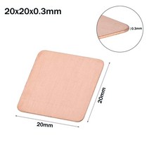 구리 호일 동박 GPU CPU 칩 RAM 냉각용 열 패드 히트 싱크 시트 노트북 구리 플레이트 스트립 심 0.3mm-2mm, 06 15x15x0.5mm