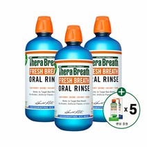 [샤쉐 5장 증정]테라브레스 오랄린스 아이시민트 패밀리사이즈 1L 3병, 단품