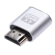 4K HDMI 호환 가상 디스플레이 어댑터 DDC EDID 더미 플러그 잠금 그래픽 카드 Bitcoin BTC 마이닝 광부 용 GPU 조작 에뮬레이터 463975, CHINA_1Pc Silver