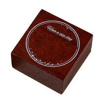 빈티지 우드 라벨 일러스트 레트로 티켓 메모 스탬프 다이어리 꾸미기, J