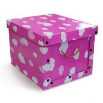 이케이박스 수납정리함, 핑크구름 단추식 정리함, 4개입