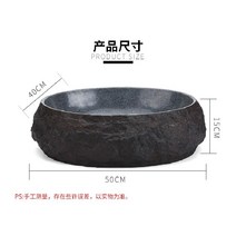 빈티지 미니세면대 화장실리모델링 돌세면기 탑볼, A