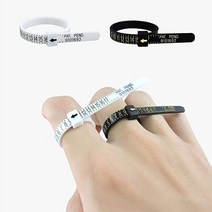 다이소 반지 사이즈 호수 측정기, 링게이지줄자형(블랙)