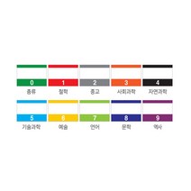 공공띠라벨K-책꽂이 색상 [7x5cm] 1장(10매) 도서관 도서 분류 라벨 스티커, 9 역사