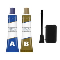 SJSHOP 금속 수리 페이스트 산업용 영구 내열성 냉간 용접 A & B 접착 젤 용접 접착제 용접 본딩 인두 수리 용, 100 그램, 회색