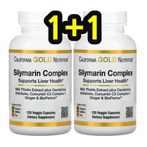 California Gold Nutrition 실리마린 복합체 밀크시슬 커큐민 아티초크 민들레 생강 흑후추 300mg 120정 2set, 2개