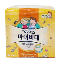 댕Ol몰 크리넥스 마이비데 화장실용 어린이 키즈용 캡형 42매, 4팩