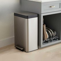 쓰레기통 Kohler 쓰레기 분류 가정용 주방 휴지통, 다용도 심플 스틸 샌드 컬러 21L+21L