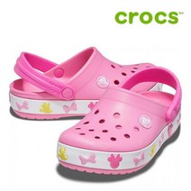 크록스 아동 샌들 40- 207077-669 Kids Crocs Fun Lab Disney Mickey Lights Clog Pink Lemonade