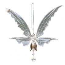 Compatible Home Pendant Epoxy Windbell Creative Fairy Butterfly Angel Windbell Reusable, WHITE