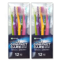 부광 안티프라그 콤팩트 케어 칫솔 콤팩트헤드 초극세모 COMPACT CARE, 24개입