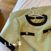 민트그린 여름 반팔 미니 원피스 루즈핏 하객룩 오피스룩