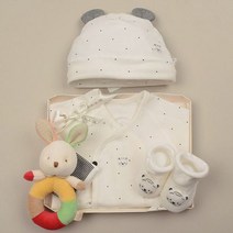 에뜨와 (출산 임신 4종선물) 2022호랑이띠아가선물 타미배내저고리+비니모+딸랑이+양말 07P017001, 없음