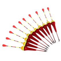 10pcs 잉어 낚시 수레 세트 부표 밥버 스틱 물고기 태클 수직 6 # 2.5g