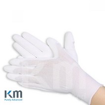 KM 크린룸 PU PALM 손바닥 코팅 장갑 10켤레입, L