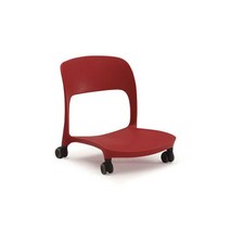 바퀴달린 등받이 낮은 좌식의자 작업 회전 작업용, 화이트
