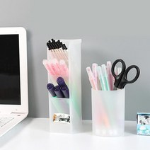 대형 스탠드 연필 수납 대각선 꽂이 보관 색 4단 아기 초등 학생 중학생 사무실 받침대, 화이트