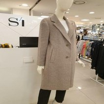 씨(SI) [씨] SWHAX2624 후드 탈부착 모혼방 투버튼 롱코트 울산점