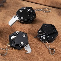 14iN1 캠핑 만능공구 칼드라이버렌치 멀티키링, 멀티공구키링, 블랙_one size, 멀티공구키링 1+1:블랙_one size