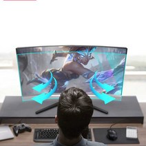커브드 스크린 블루라이트 방지 필름 27인치, 반투명 반사 방지 소프트 필름 - 24인치