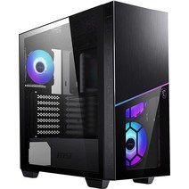 MSI 엠피지 시리즈 세키라 100R 프리미엄 미드타워 게이밍 PC 케이스 투톤 디자인 강화 유리 사이드 패널 액체 냉각 지원 최대 360mm 라디에이터, MPG SEKIRA 100R