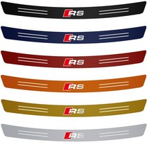 아우디 카본 호환 탄소 섬유 자동차 트렁크 후면 범퍼 보호 스티커 S 라인 RS 콰트로 A5 C6 C5 A1 A7 Q2 Q3 TT B5 B6 A3 8P 8V 8L RS3 R, 31.rs  101x8cmblack