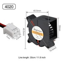 3010/4010/5015/5010/ DC 냉각 팬 원심 송풍기 12V / 24V 브러시리스 2-와이어 3D 프린터 용, 40x40x20 Turbo Fan, 24V+40x40x20 Turbo Fan