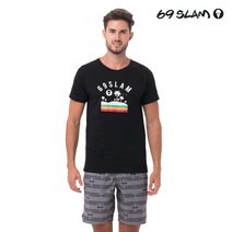 69슬램 클라우드 나인 블랙 디앤에이 남녀공용 반팔티셔츠상의 MTSINE-BK