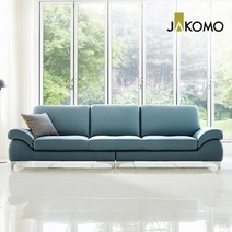 자코모 [SK단독]볼라 4인 천연면피 소가죽 소파, 그레이