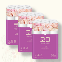 코디 천연펄프 더 순수 소프트 27m, 30롤 x 3팩
