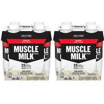 머슬밀크 제뉴인 제로슈가 단백질 쉐이크 바닐라맛 330ml 4개입 2팩, 2개