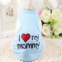 i love my mommy daddy dog ​​shirt dog clothes for small dogs 여름 치와와 tshirt 귀여운 강아지 조끼 요크셔 테리어 애완 동물, xxl, 푸른