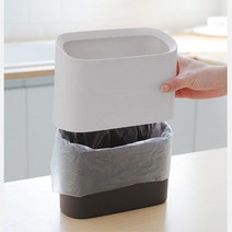 예쁜인테리어 테이블용 미니 휴지통 세련된 사무실, 화이트