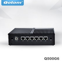 QOTOM 미니 PC 코어 i3 i5 i7 팬리스 컴퓨터 6 기가비트 이더넷 AES-NI OPNsense 방화벽 우분투 Sophos Q55, 01 Q535G6 i3 7100U, 02 4G RAM 32G SSD
