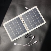 태양광 패널 파워 뱅크 전지 20w 배터리 12v 휴대용 전지 플레이트 placa 전지, 20w 370mmx193mm, 1개