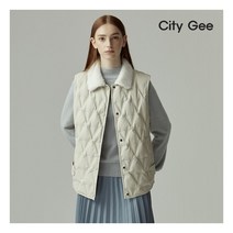 [씨티지] ○ FAUX 퍼카라 핫멜트 다운 베스트