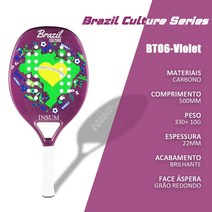 조코비치라켓 테니스라켓 INSUM-해변 테니스 라켓 100% 탄소 섬유 EVA 부드러운 Raquete 해변 라운드 표면, 02 BT06-B-Purple, 02 BT06-B-Purple