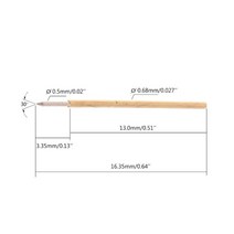 100 개/가방 스프링 테스트 프로브 포고 핀 P50-B1 직경 05mm 길이 1635mm, 한개옵션1, 한개옵션0