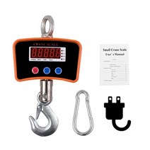 계근대 500kg 1102lbs 디지털 led 교수형 저울 휴대용 헤비 듀티 크레인 저울 1500mah 충전식 산업용 후크 저울, 우리를