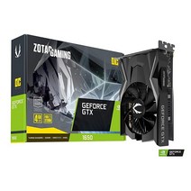 ZOTAC 지포스 128비트 게이밍 그래픽 카드 슈퍼 컴팩트 GTX 1650 OC 4GB GDDR6 (ZT-T16520F-10L), GTX 1650 OC GDDR6
