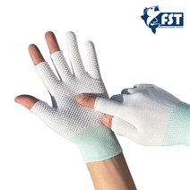 피싱템 논슬립 3컷 낚시장갑 여름 겨울 루어낚시 선상 장갑, 10켤레, 화이트