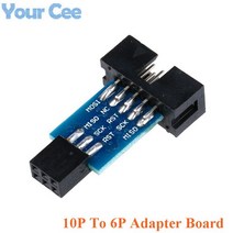 USBASP USBISP AVR 프로그래머 USB ISP ASP ATMEGA8 ATMEGA128 Win7 64 10 핀 와이어 모듈 핀-6 어댑터 보드 지원, [02] Adapter Board