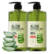 에이썸 대용량 알로에베라 리얼 수딩젤 1000ml X 2개/ 수분크림/보습/마사지, 단일옵션