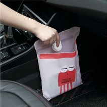 차량용 쓰레기봉투(15매) 봉지 접착식 다용도 주방용 일회용 휴지통 쓰레기통